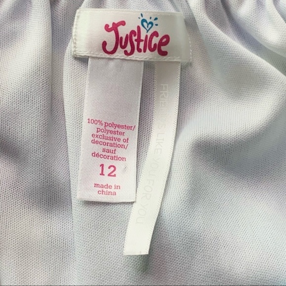 Justice Fringe Chevron tank top ocean blues 12 blue - Picture 6 of 6